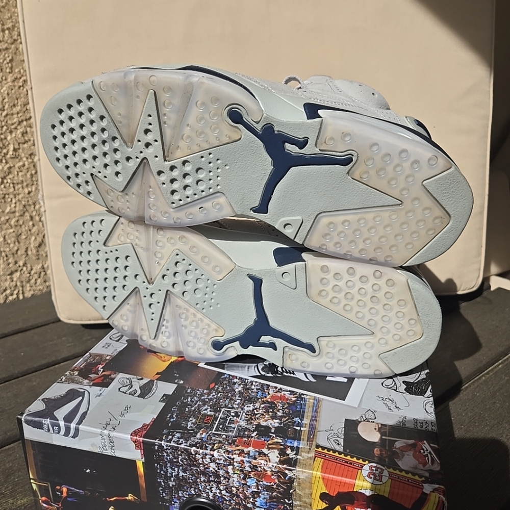 Air Jordan 6 Retro Magnet/College Blue Aimant/Marine College - Picture 7 of 12